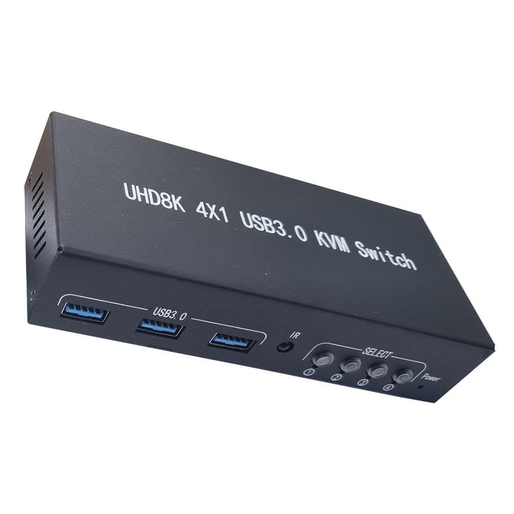 UHD 8K 4X1 USB3.0 KVM Switch