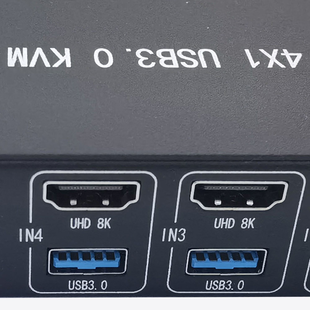 UHD 8K 4X1 USB3.0 KVM Switch