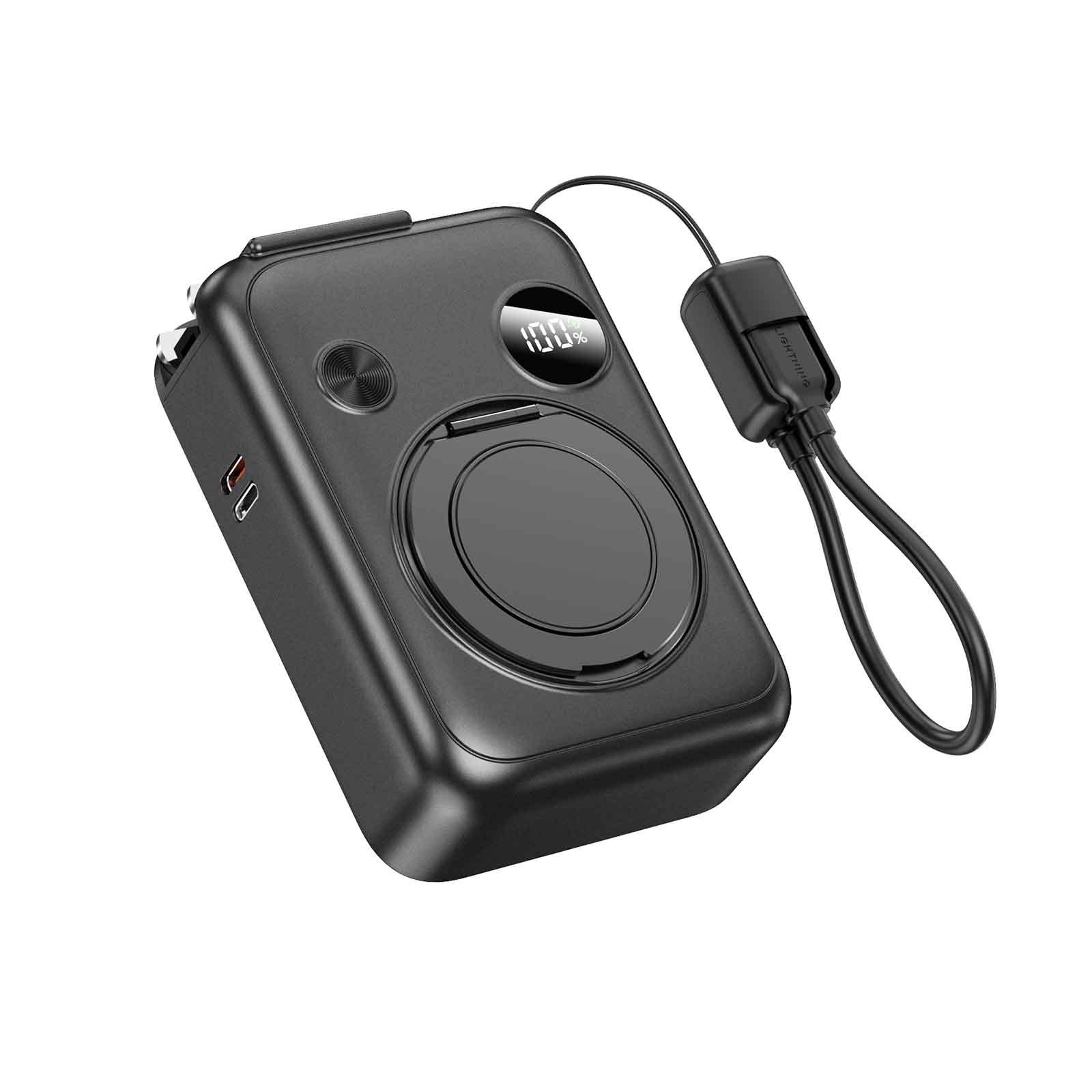 Multifunctional 10000mAh power bank with AC plug