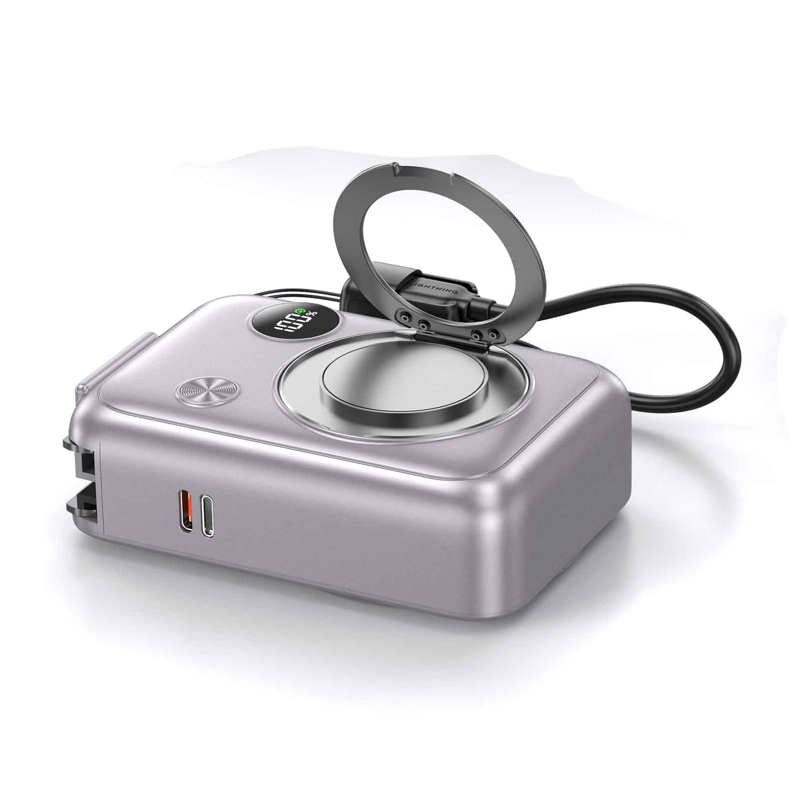 Multifunctional 10000mAh power bank with AC plug