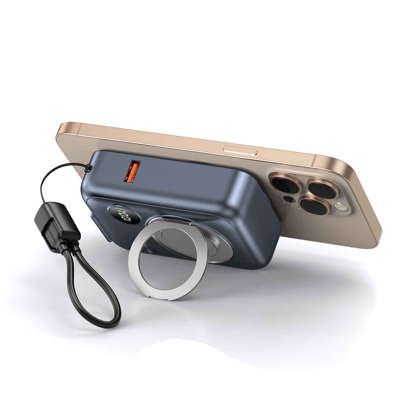 Multifunctional 10000mAh power bank with AC plug