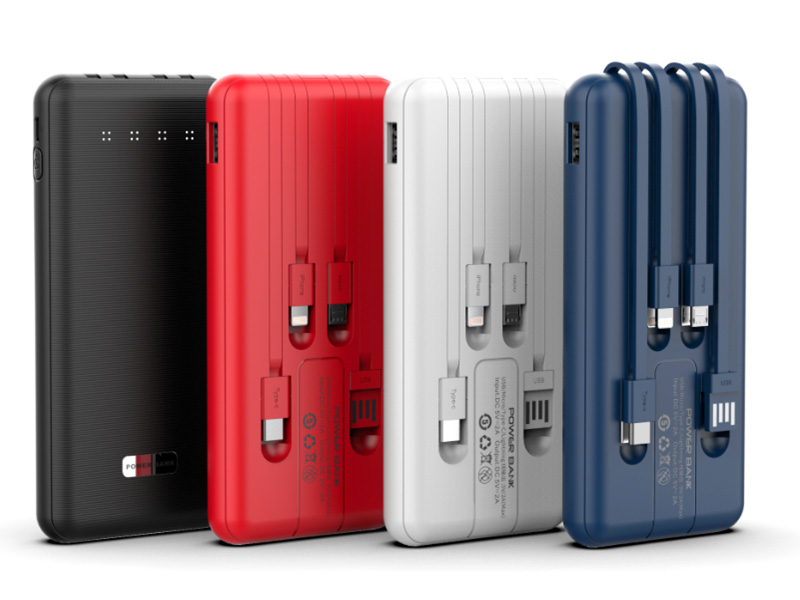 H18 comes with 4 wires -10000mAh - LED power display