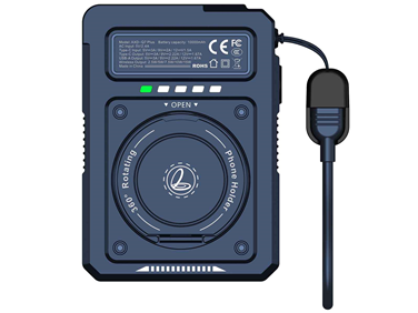 Q7 10000mAh Power Bank with AC Plug, 15W 3-in-1 Wireless Charger, Foldable Stand, Watch Charging, LED Display & Strap Cable